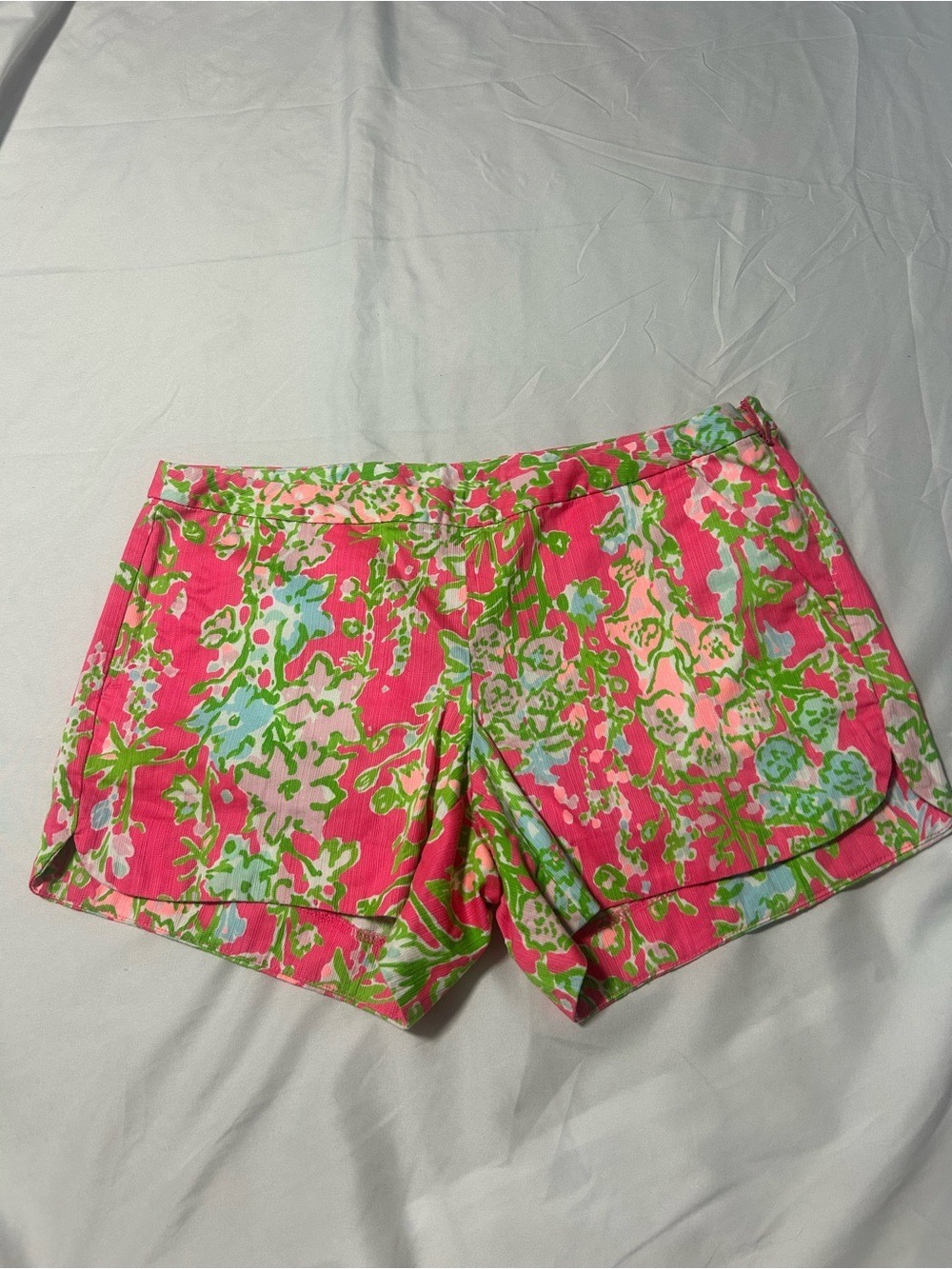Lilly Pulitzer Adie Shorts Southern Charm Sz 2 Beach Size Zip Flamingo Preppy - Picture 2 of 10